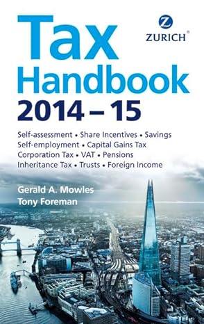 zurich tax handbook 2014 15 new edition gerald mowles 1292063920, 978-1292063928