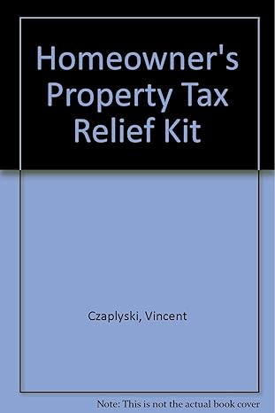 the homeowners property tax relief kit 1st edition lawrence j czaplyski ,vincent p czaplyski 0070150699,