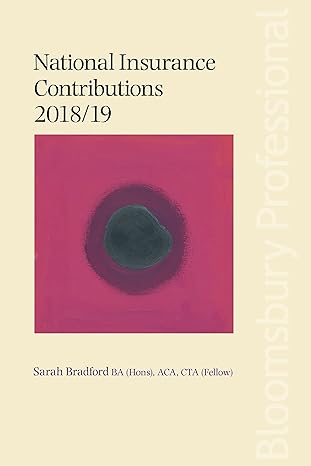 national insurance contributions 2018/19 1st edition sarah bradford 1526505827, 978-1526505828