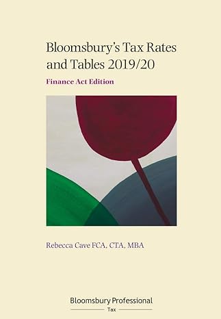 bloomsburys tax rates and tables 2019/20 finance act edition rebecca cave 1526510359, 978-1526510358