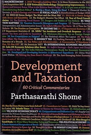 development and taxation 60 critical commentaries none edition parthasarathy shome 9332703884, 978-9332703889