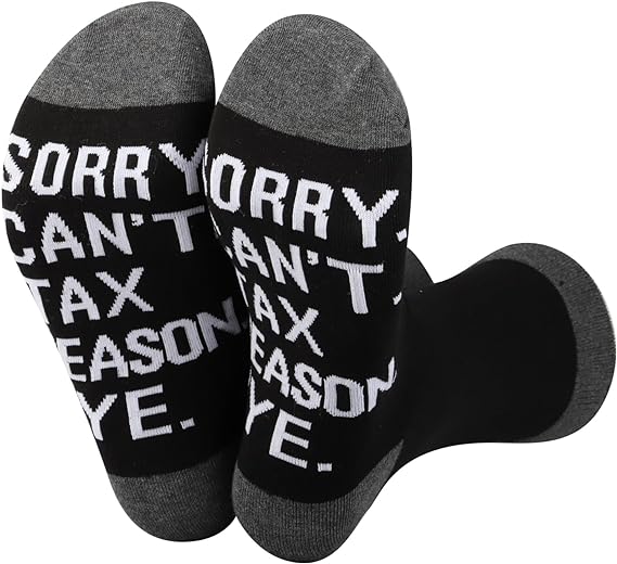 funny tax season socks sorry cant tax season bye socks tax season gift tax accountant gift cpa gift 1st