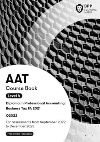 aat business tax course book 1st edition bpp learning media 1509743375, 978-1509743377