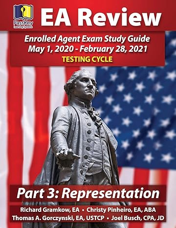 passkey learning systems ea review part 3 representation enrolled agent study guide 1st edition joel busch