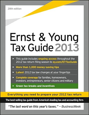 ernst and young tax guide 2013 1st edition ernst young llp 1118466675, 978-1118466674