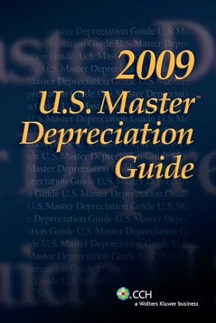u s master depreciation guide 2009th edition cch tax law editors 0808019236, 978-0808019237