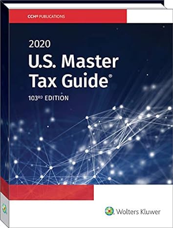 u s master tax guide 2020 103rd edition wolters kluwer editorial staff 0808052829, 978-0808052821