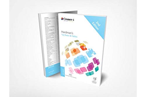 hardmans tax rates and tables 2nd edn 2019 20 1st edition croneri 1788872916, 978-1788872911