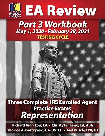 passkey learning systems ea review part 3 workbook three complete irs enrolled agent practice exams for