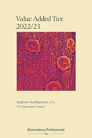 bloomsbury professional vat 2022/23 1st edition andrew needham 1526523655, 978-1526523655