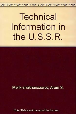 technical information in the u s s r 1st edition aram s melik shakhanazarov 0262130017, 978-0262130011