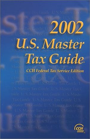 u s master tax guide 2002 1st edition cch inc 0808006592, 978-0808006596