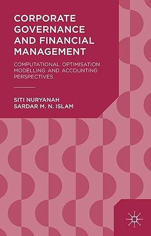 corporate governance and financial management computational optimisation modelling and accounting