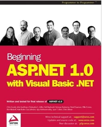 beginning asp net 1 0 with visual basic net 1st edition rob birdwell ,neil raybould ,chris goode b008sm331u