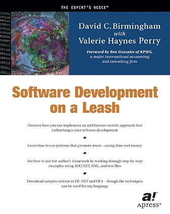 software development on a leash 1st edition david birmingham ,valerie haynes perry 1893115917, 978-1893115910