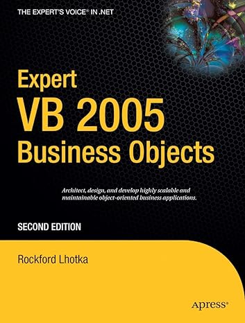 expert vb 2005 business objects 2nd edition rockford lhotka 1590596315, 978-1590596319