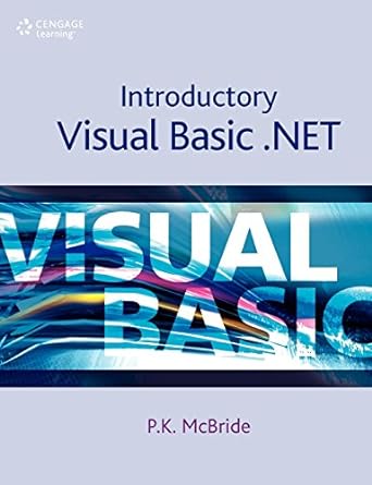 introductory visual basic net 1st edition p.k. mcbride 184480190x, 978-1844801909