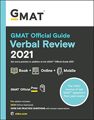 gmat official guide 2021 verbal review book + online 1st edition gmac 1119687977, 978-1119687979