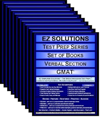 ez solutions test prep series set of books verbal section gmat 1st edition punit raja suryachandra ,ez