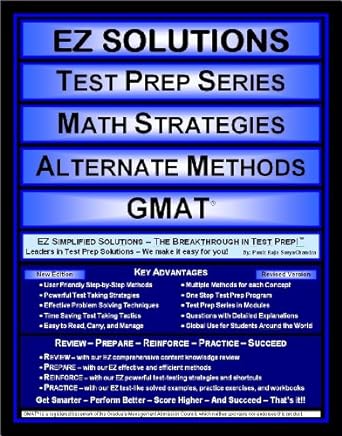 ez solutions test prep series math strategies alternate methods gmat new rev edition punit raja suryachandra