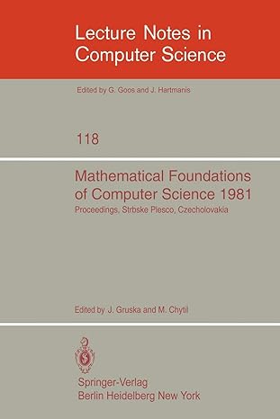 mathematical foundations of computer science 1981 10th symposium strbske pleso czechoslovakia august 31