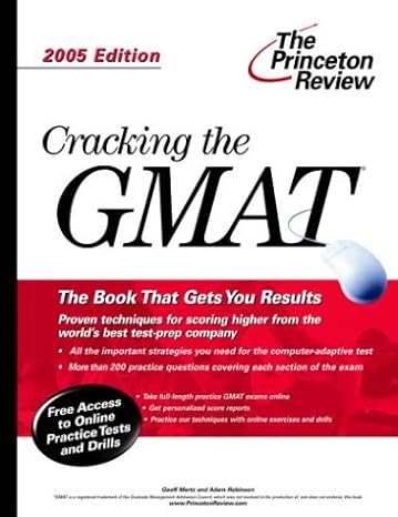 cracking the gmat 2005 edition 1st edition princeton review 0375764070, 978-0375764073