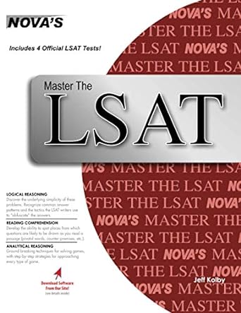 master the lsat includes 4 official lsats 1st edition jeff kolby 1889057312, 978-1889057316