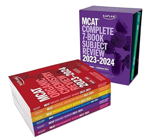 mcat complete 7 book subject review 2023 2024 set includes books online prep 3 practice tests 1st edition