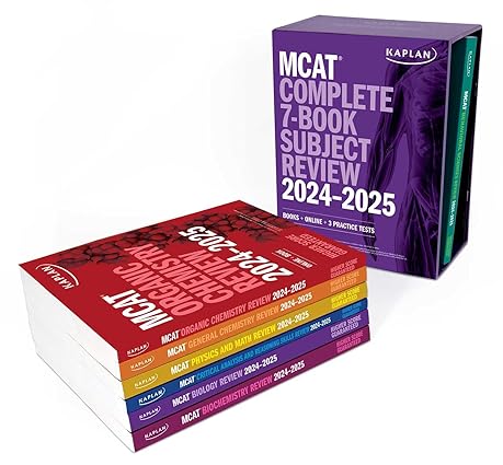 mcat complete 7 book subject review 2024 2025 set includes books online prep 3 practice tests 1st edition