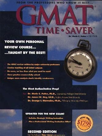 gmat time saver a concise effective review for the graduate management admission test 1st edition merle c.