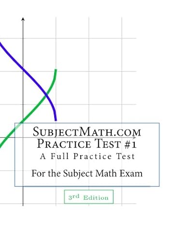 subjectmath com practice test #1 a full practice test for the subject math exam 3rd edition gilad pagi
