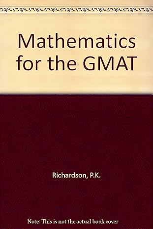 mathematics for the gmat 1st edition unknown author 0906896282, 978-0906896280