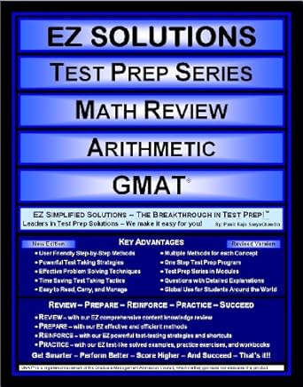 ez solutions test prep series math review arithmetic gmat 1st edition punit raja suryachandra ,ez solutions