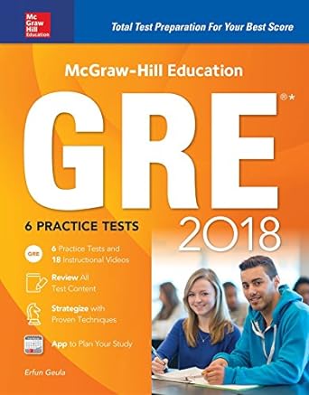 mcgraw hill education gre 2018 4th edition erfun geula 1260011720, 978-1260011722