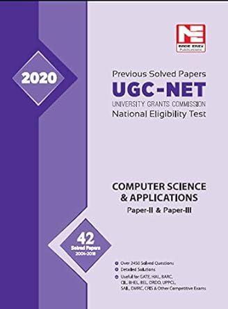 ugc net computer science and applications previous year solved papers 2020 1st edition  9388137760,