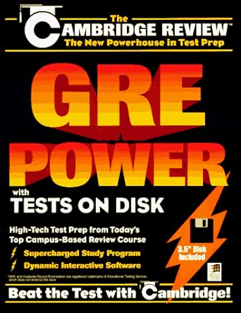 gre power with tests on disk user s manual book and disk edition cambridge 0028615174, 978-0028615172