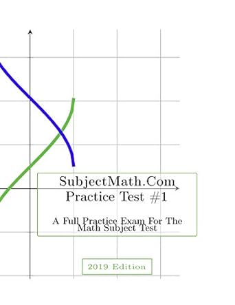 subjectmath com practice test #1 2019 edition a full practice test for the math subject exam 1st edition