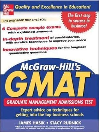 mcgraw hill s gmat 1st edition james hasik ,stacey rudnick ,ryan hackney 0071456856, 978-0071456852