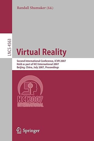 virtual reality second international conference icvr 2007 held as part of hci international 2007 beijing