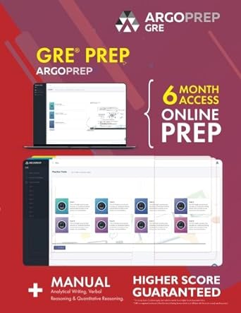 gre prep 6 month access to comprehensive online gre prep by argoprep 1050+ practice questions 30+ hours video