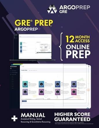 gre prep 12 month access to comprehensive online gre prep by argoprep 1050+ practice questions 30+ hours