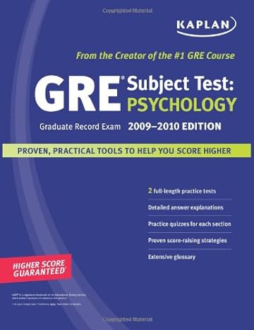 kaplan gre subject test psychology 2009 2010 edition 4th edition kaplan 1419553062, 978-1419553066