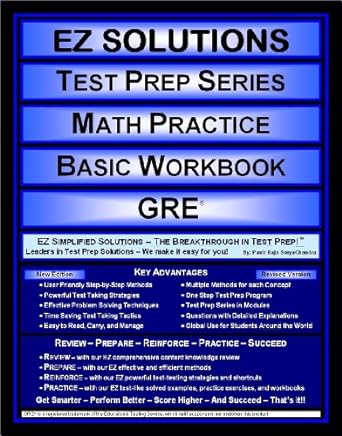 ez solutions test prep series math practice basic workbook gre 1st edition punit raja suryachandra ,ez