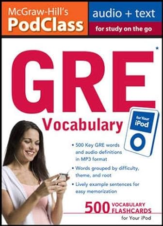 mcgraw hill s podclass gre vocabulary 1st edition steven dulan 0071624848, 978-0071624848