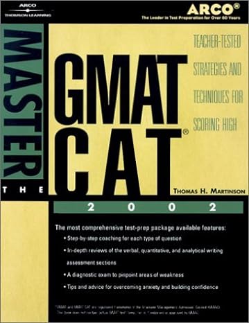 master the gmat cat 200 2nd rev edition arco 0768906458, 978-0768906455