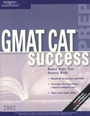 peterson s gmat cat success 2002 test prep revised edition petersons 076890689x, 978-0768906899