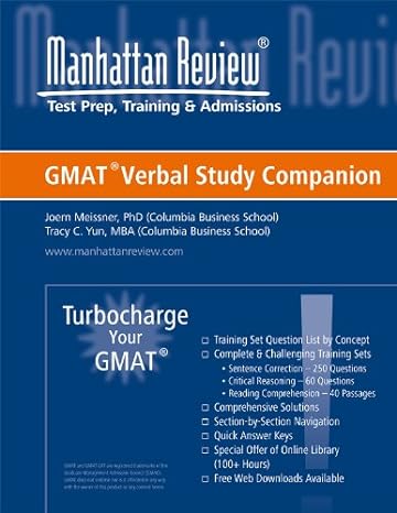 manhattan elite prep turbocharge your gmat verbal study companion 10th.1st edition tracy yun, manhattan elite