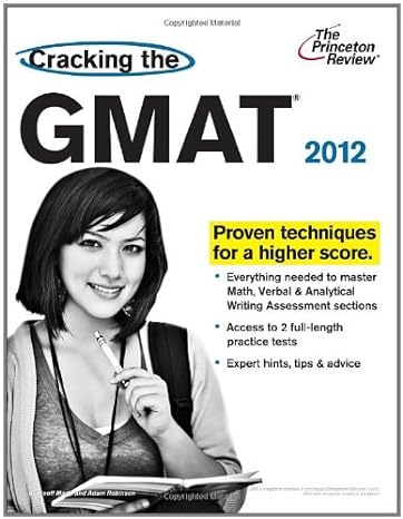 cracking the gmat 201dition 2012 edition princeton review 0375428240, 978-0375428241