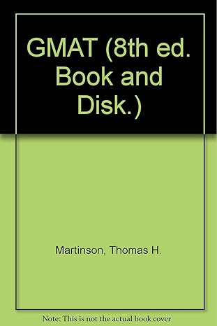 gmat user s manual with tests on disk 8th bk&dk edition thomas h. martinson 0028613104, 978-0028613109