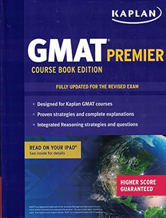 kaplan gmat premier course book edition 1st edition kaplan b00t86ders